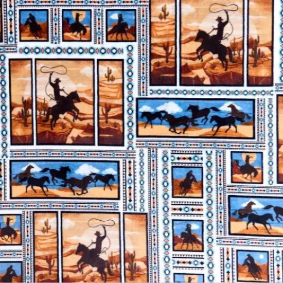 Multi Lone Star Digital Cuddle Jeans Fabric per yard {2}