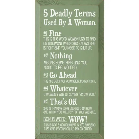 Understanding Women&rsquo;s 'Fine' & 'Nothing' &ndash; Solid Knotty Pine Quote Wall Decor Blue-White {2}