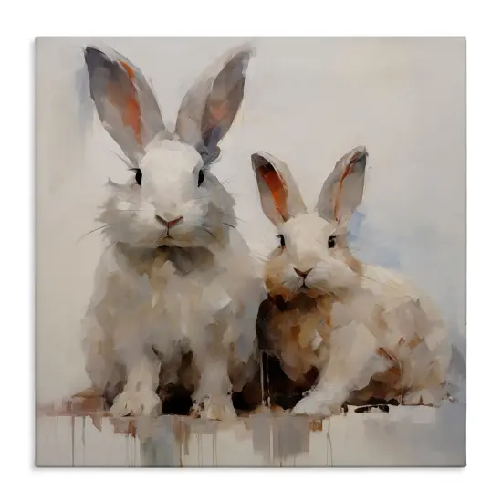 Stupell Industries Fluffy Spring Rabbits Canvas Wall Art Design by Arlington Prints {1}