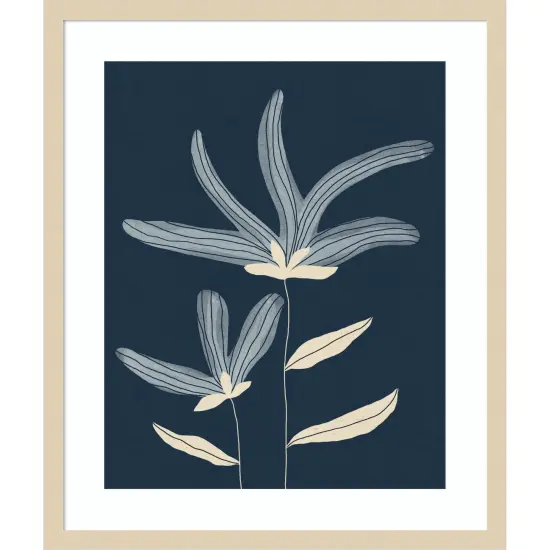 Two Flowers by Alisa Galitsyna Wood Framed Wall Art Print {1}