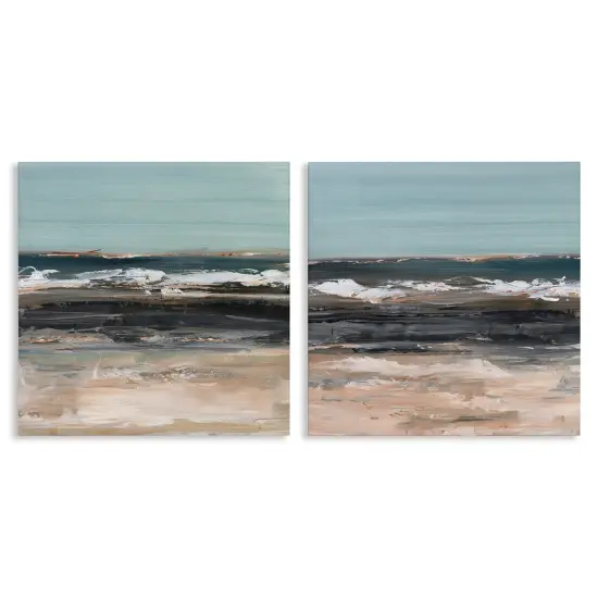 Stupell Industries Summer Waves Abstract 2pc Canvas Wall Art Set Design by Ethan Harper  {1}