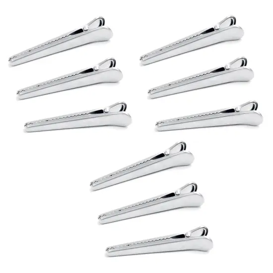 Norpro 3pc Stainless Steel Ultimate Jaw Clips - 4.5" Metal Squeeze Chip Bag Clip {7}