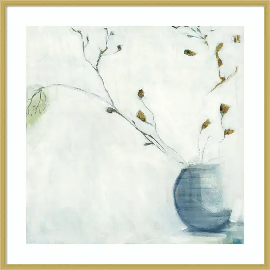 Winter Vase by Tara Leaver Wood Framed Wall Art Print {1}