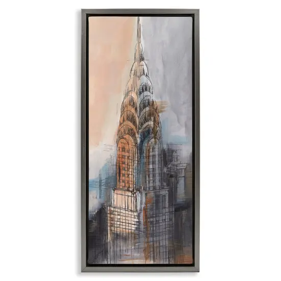 Stupell Industries City Tower Sketch Floater Framed Canvas Wall Art Design by Ethan Harper  {1}