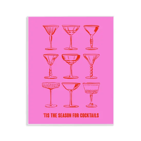 Stupell Industries Season For Cocktails Wall Plaque Art Design by House of Lulu {1}