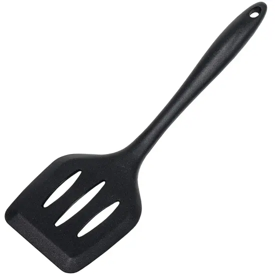 Chef Craft 12" Premium Heat Resistant Silicone Slotted Turner Spatula Orange {3}