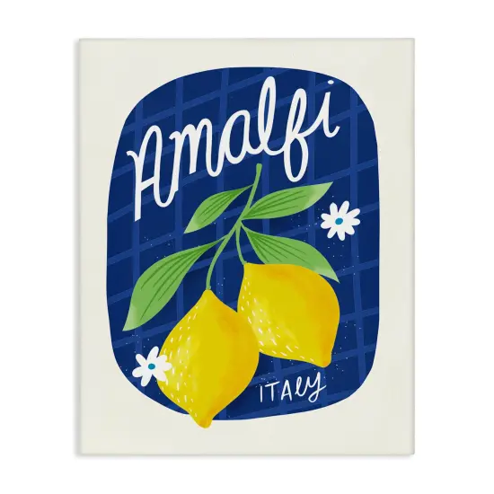 Stupell Industries Amalfi Lemons on Blue Canvas Wall Art Design by Louise Allen Designs {1}