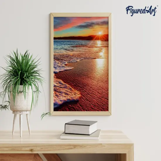 Figured'Art Paint by Numbers Kit for Adults Sea Foam 16"x20" - Craft Art Painting DIY Kit Rolled Canvas without frame {4}