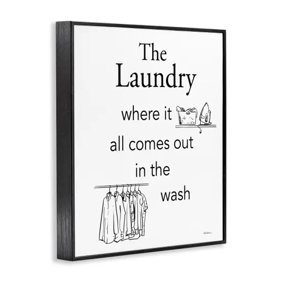 Stupell Industries All Comes Out Laundry Framed Giclee Wall Art Design by Carol Robinson {3}