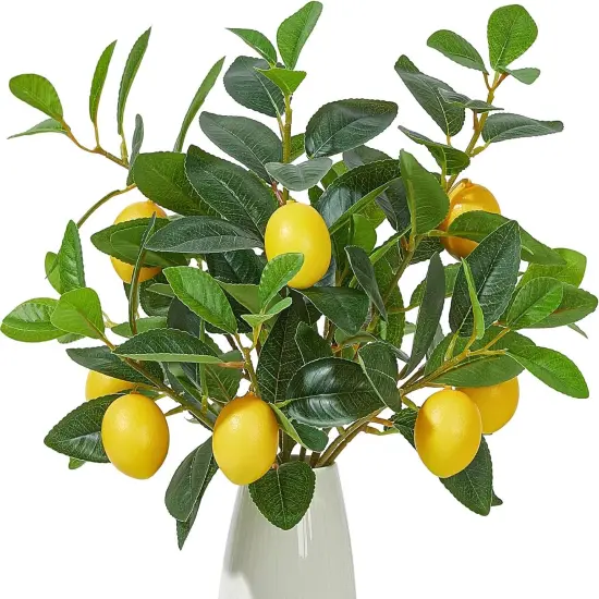 3 Pcs Artificial Lemons Tree Branches {1}