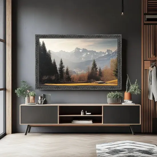 65 Inch TV Picture Frame - Decorative Custom frame for 65 inch TV Samsung {4}