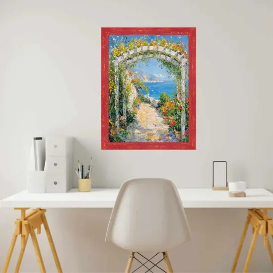 Slim Red Chabi Chic Farmhouse Barnwood Rustic Picture Frame 9x9 frame {4}