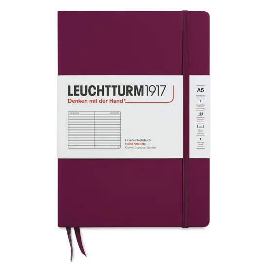 Leuchtturm1917 Ruled Hardbound Notebook - Port Red, 5-3/4" x 8-1/4" {1}