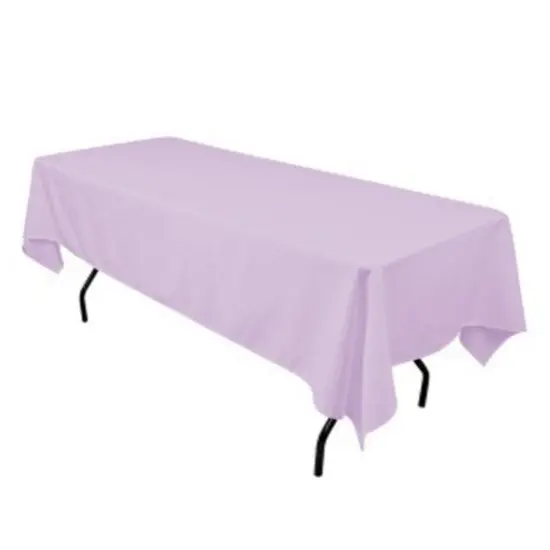 1 Yard Lavender Rectangle Tablecloth Washable Polyester for 6 Foot Table 60 Inch Width {1}