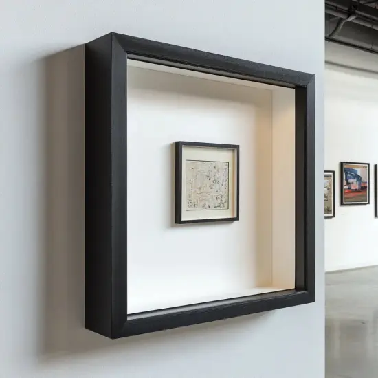 16x24 Shadow Box Frame | Deep Black Picture Frame 16 x 24 Display Case Gold {2}