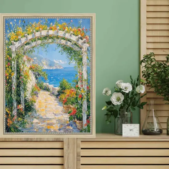 Narrow Beaded Silver Scoop Picture Frame 28x28 frame {5}