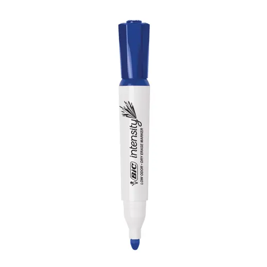BIC Intensity Low Odor Dry Erase Marker, 12 Pack, Chisel Tip, Blue, Erases Cleanly, Non-Toxic Markers {4}