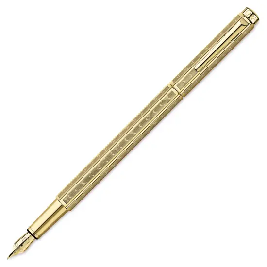 Caran d'Ache Ecridor Chevron Fountain Pen - Gilded, Medium {1}