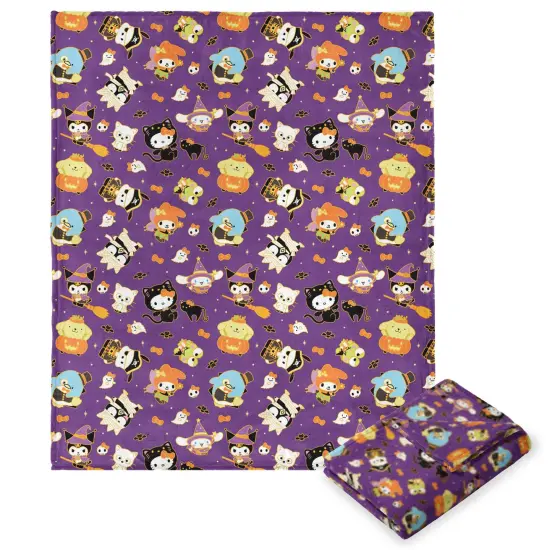 Sanrio Hello Kitty Halloween Silk Touch Throw Blanket Halloween gold {1}