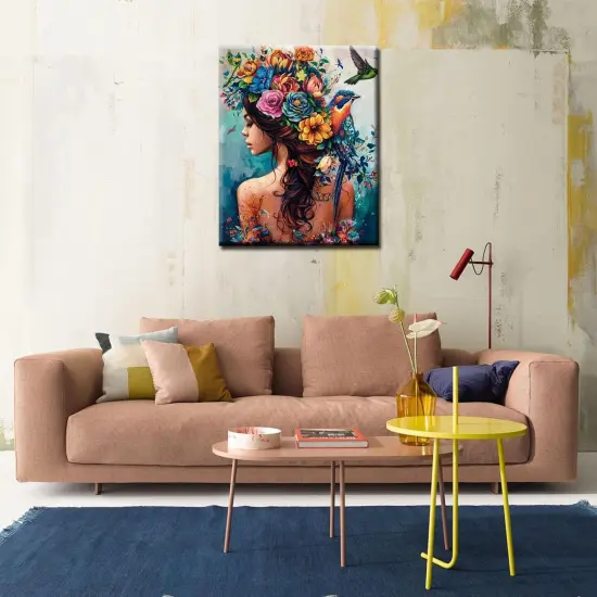 Full Back Tattoo Women Painting by Numbers for Adults Beginner,Lion Paint by Number on Canvas Easy to Paint for Beginner with Pigment and Brushes Artwork for Home Decor Without Frame 16''X20'' {2}