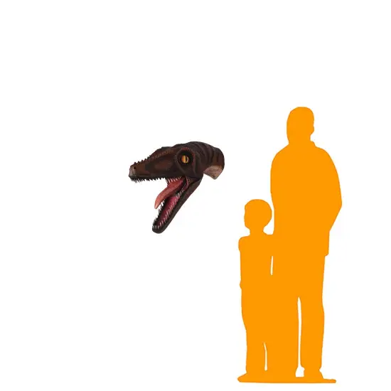 Velociraptor Dinosaur Head Life Size Statue {2}
