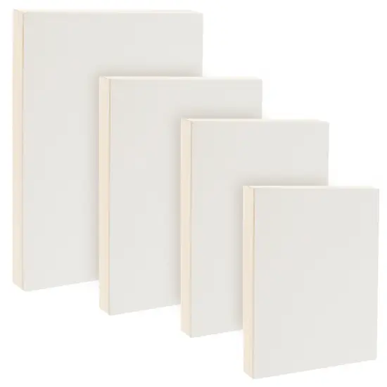 Da Vinci Pro Resist-Grip Coarse Textured Gesso Board, 4 Small Variety Rectangles, 3/4" Depth Art Boards for Painting, White Acrylic Polymer with Quartz Sand, Warp-Resistant Cradled & Sealed MDF Panel {1}