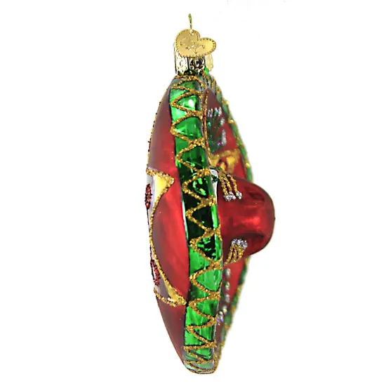 Old World Christmas 4.5 Inch Sombrero Christmas Tree Ornament , Spain Mexico Multicolored {3}