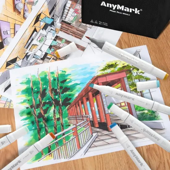 80+1 Colors Dual Tip Brush & Chisel Alcohol-Based Art Markers {5}