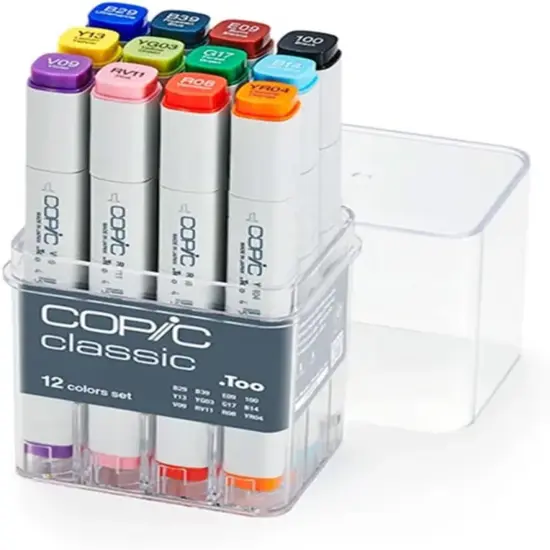 12pc Set Alcohol-Based Markers {1}