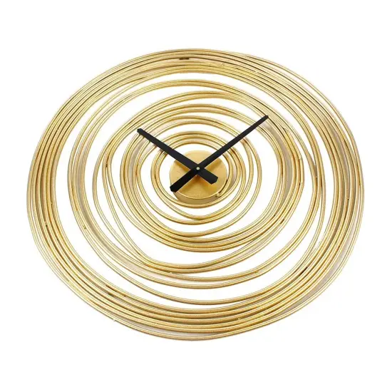 Metal Round Wall Clock Modern Watch Home Living Room Decoration Crafts Art Decor {2}