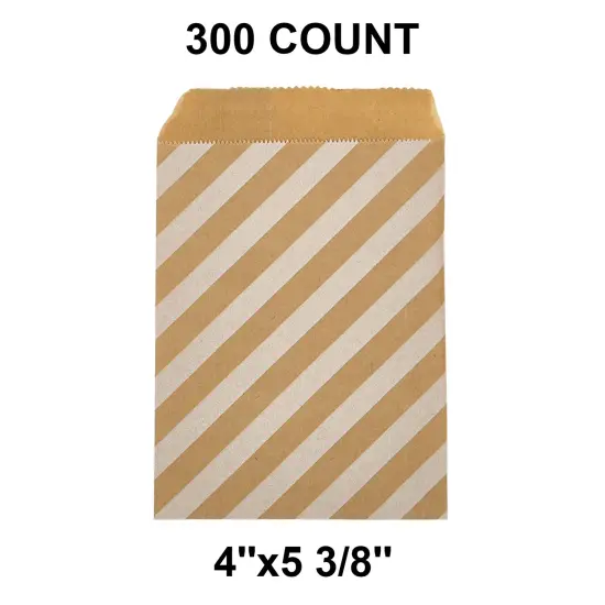 Essential White Paper Merchandise Bags 4" x 5 3/8" Diagonal {1}