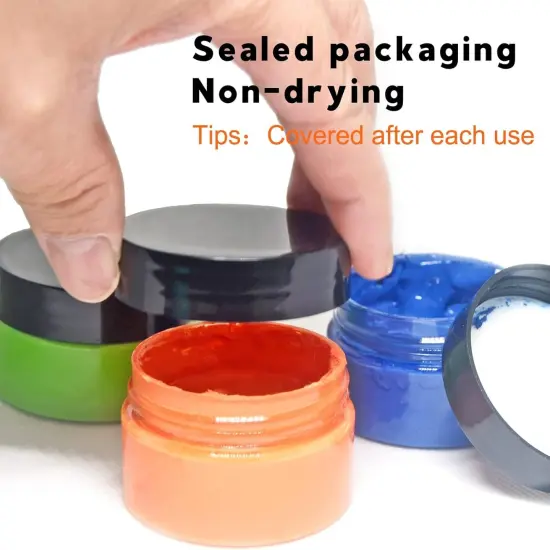 Chalk Paste Paint Kit - 6 Colors with 3 Squeegees {4}