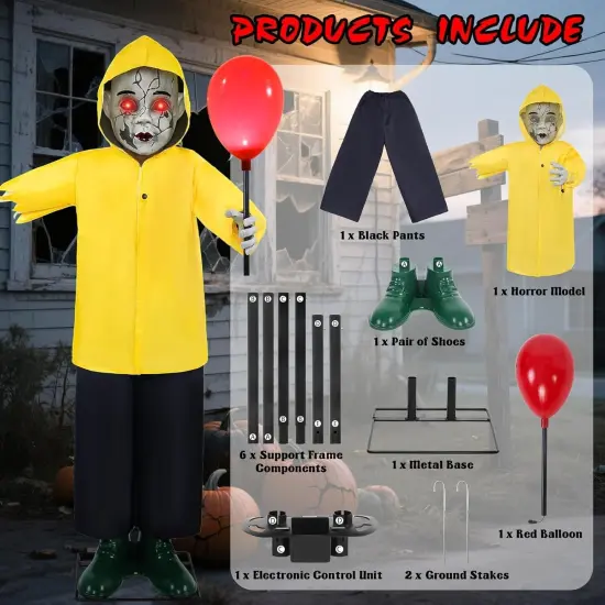 Scary Life Size Boy Animated Props Halloween Animatronics {3}