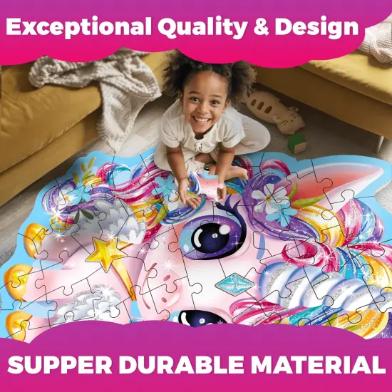 2x3 FT Glitter Floor Puzzles for Kids | Unicorn {4}