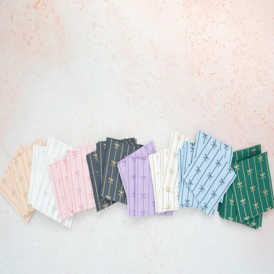 SKY BLUE SIGNATURE BOW SMALL NAPKINS {5}