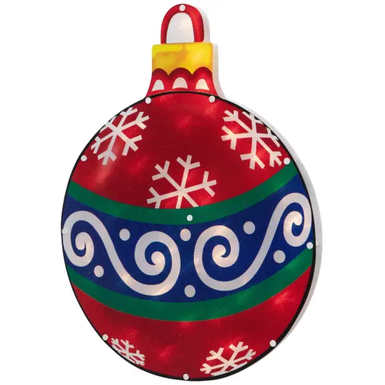 Northlight 19.5" Lighted Red Christmas Ornament Window Silhouette {6}