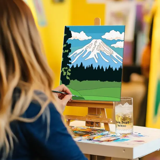 12 Pcs Pre Drawn Canvas to Paint for Adults - Landscape {4}