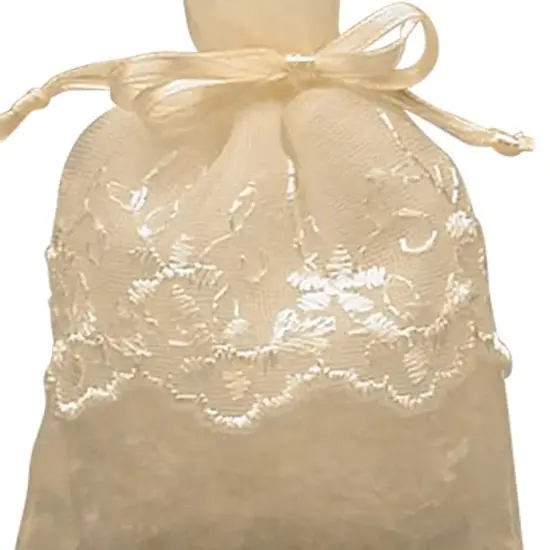 Small Embroidered Skirt Organza Bag 3'' x 4'' for Favors {4}