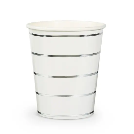 SILVER FRENCHIE STRIPED CUPS {1}