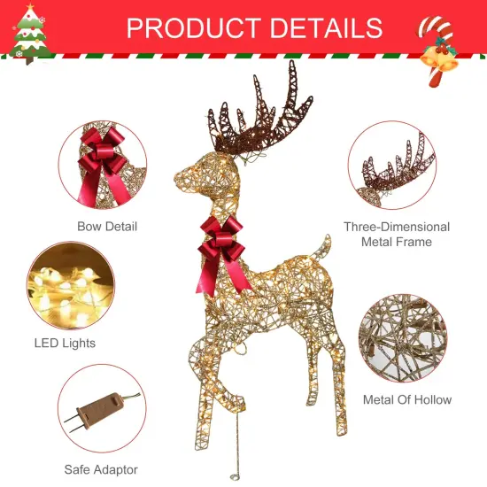 Warm White LED Reindeer Decoration, Indoor Outdoor Christmas Display {5}