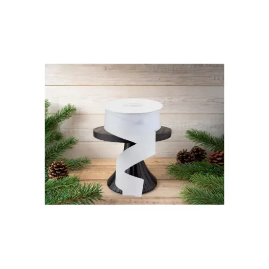 1.5" Shimmer Glitter Ribbon: White (10 Yards) {3}