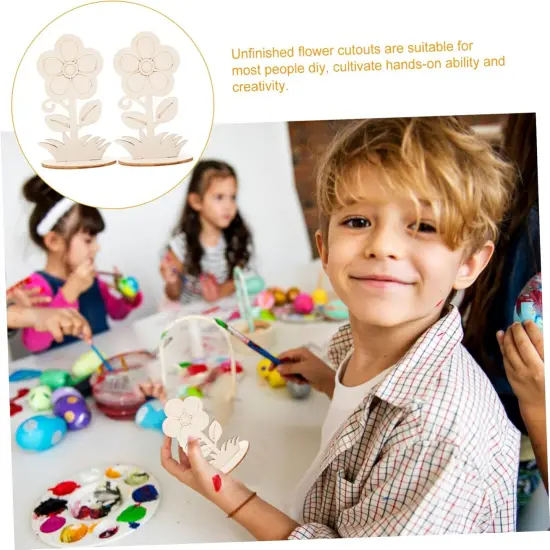 Unfinished Wooden Flower Cutouts & Crafts {4}