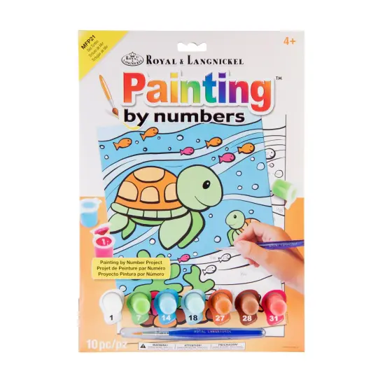 MFP21 | Painting by numbers&trade; Children's 10pc 8.75" x 11.75" Sea Turtles Painting Project {1}