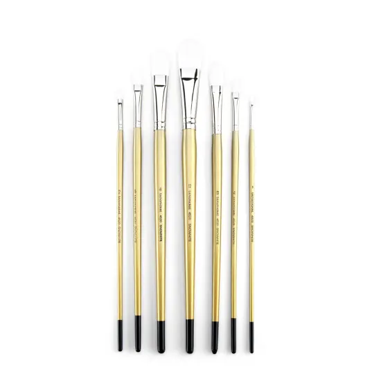 RSET-4500 | Snowhite&trade; 7pc Oil & Acrylic Round Brush Set {2}