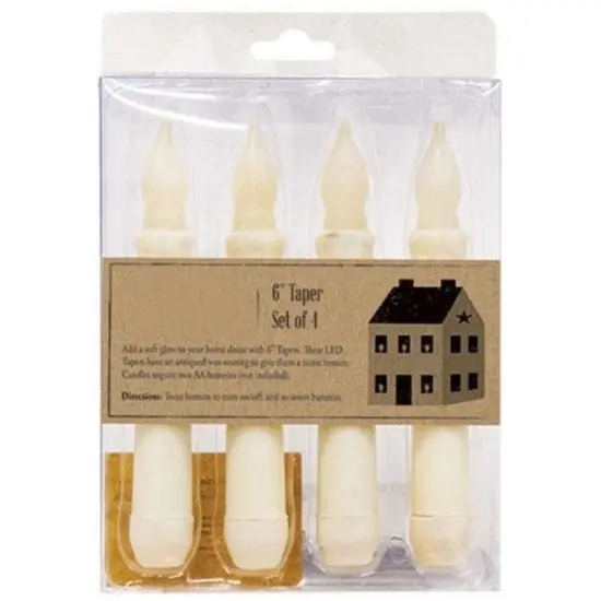 4/Pkg Ivory LED Tapers {1}
