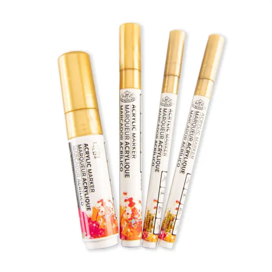 MARK-2703 | 4PC Gold Acrylic Paint Markers {6}