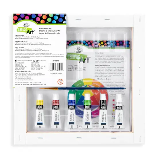 RTN-272 | Canvas Art&trade; 9pc Acrylic Painting "Pow!" Art Set {3}