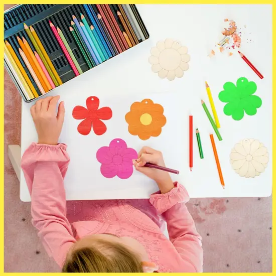 30 Pieces Flowers Wood Cutouts Floral {5}