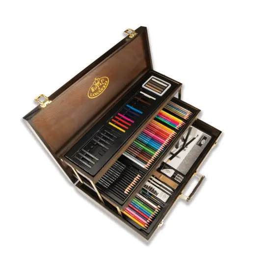 RSET-ART4452 | 115 Piece Sketching & Drawing Espresso Art Set {1}