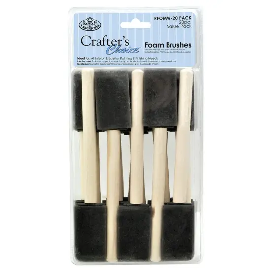 RFOMW-20 PACK | Crafter's Choice&trade; 20pc 1" Foam Brush Set {1}